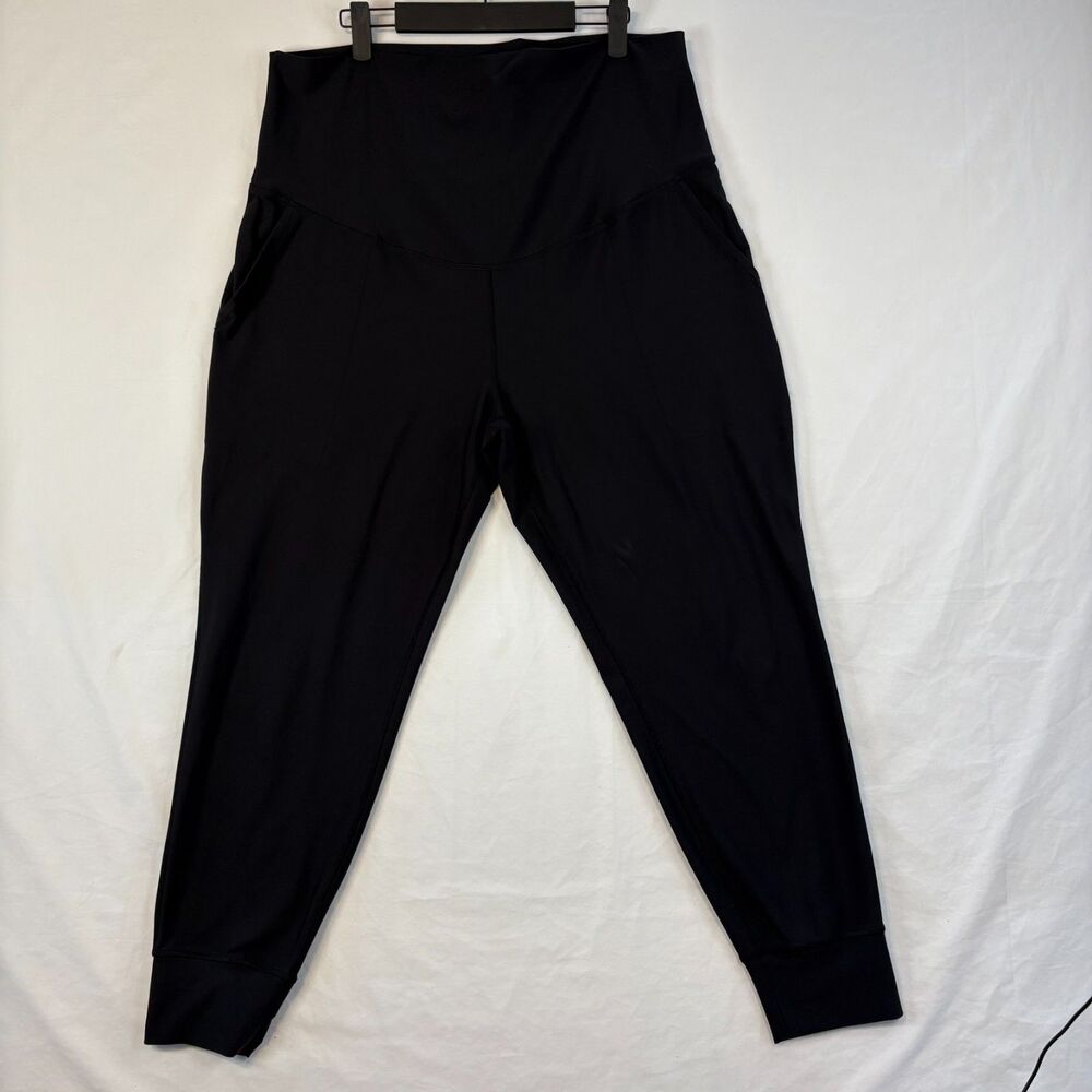 Old Navy PowerSoft High Rise Pocket Jogger Pants Black Womens Size XL Athleisure
